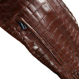 $160K ZILLI  IRONY Crocodile Porosus Jacket 52 Brown "Safari Castagna"