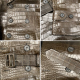 +$90K Burberry Prorsum 48 Crocodile Leather Trench Coat (US 38)