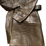 +$90K Burberry Prorsum 48 Crocodile Leather Trench Coat (US 38)