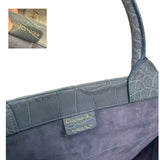+$50,000 DIOR Crocodile Book Tote Medium blue grey bag