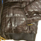 $95k Stefano Ricci Crocodile Brown Jacket 50 Beaver Collar