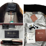 $23K Loro Piana Quilted Suomi Vicuna Jacket S, XL Mink fur removable collar