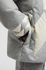 Moncler Grenoble Sedrun Patchwork-Quilted Wool Short Down Jacket Size 3 (50 IT)