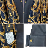 $15K QUESTI Blue Deerskin Leather Jacket 52