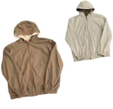 $3,700  Reversible Hooded Bomber Jacket L,XL Microfibre / Cashmere