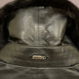 $27K METROPOLIS Black Lambskin & Crocodile Coat 58 Detachable Squirrel fur