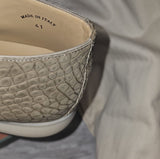 +$15K Open Walk Alligator Ankle Boots 41 Taupe