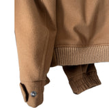+$22K Kilya Aviator Bomber Jacket Vicuna L removable Mink-fur-Collar