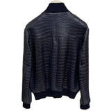 $185K Crocodile Leather Bomber Jacket 52 Bespoke