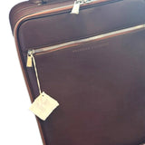 +$7K Brunello Cucinelli Full-Grain Mahogany Leather Carry-On Suitcase
