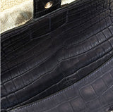 HERMES Sac a depeches 21 Matte Blue Crocodile Porosus Messenger bag Stamp K