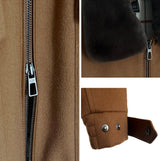 +$22K Kilya Aviator Bomber Jacket Vicuna L removable Mink-fur-Collar