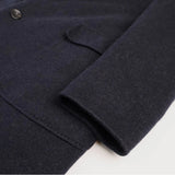 $18K Loro Piana M Sweater Coat Cashmere Double & Castorino Fur Navy blue