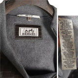 $35K HERMES Crocodile & Cashmere 1/4 Zipped Sweater M