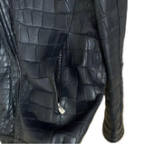 $85K Blue Alligator Jacket 50 Detachable Mink Lining & Collar