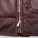 $12,400 BRUNELLO CUCINELLI M Biker Shearling Leather Jacket Brown