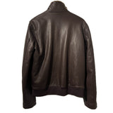 $25K SERAPHIN (HERMES leather maker) 46,48,52 Deerskin Biker Jacket Martens(Sable) fur