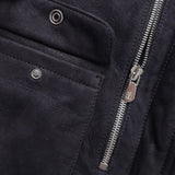 $12,400 BRUNELLO CUCINELLI M Biker Shearling Leather Jacket Navy blue