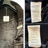 HERMES Straight cut jacket 50 with leather detail FW2025