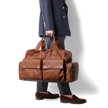 $6,450 Brunello Cucinelli Grained Calfskin Leisure Bag Copper (C6608)