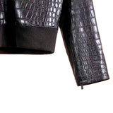 $125K HERMES Crocodile Multi-Zip Black Jumper 48