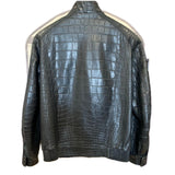 $90K  Crocodile Jacket 48 Dark Blue