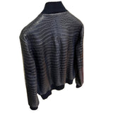 $185K Crocodile Leather Bomber Jacket 52 Bespoke