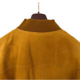 $6,350 Ivy Bomber L Lowered Suede Kidskin Jacket Pecan