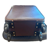 +$7K Brunello Cucinelli Full-Grain Mahogany Leather Carry-On Suitcase