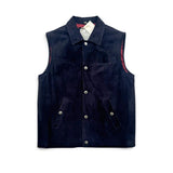 $5,650 Brunello Cucinelli M Suede Padded Snap-Front Vest