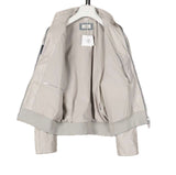 $38K HERMES 48, 54 Blouson Bord-Côte  Crocodile & Calf Rib Bomber