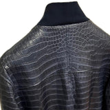 $185K Crocodile Leather Bomber Jacket 52 Bespoke