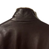 $25K SERAPHIN (HERMES leather maker) 46,48,52 Deerskin Biker Jacket Martens(Sable) fur