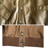 +$12K HERMES Cardigan Leather Sweater 48