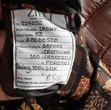 $160K ZILLI  IRONY Crocodile Porosus Jacket 52 Brown "Safari Castagna"