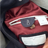 $5,650 Brunello Cucinelli M Suede Padded Snap-Front Vest