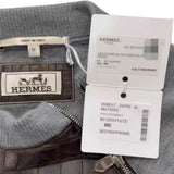 $35K HERMES Crocodile & Cashmere 1/4 Zipped Sweater M
