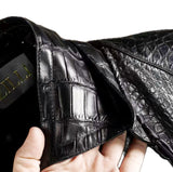 $195K ZILLI 54 FURTIF Crocodile Porosus Black Jacket Ermine Fur liming