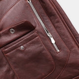 $12,400 BRUNELLO CUCINELLI M Biker Shearling Leather Jacket Brown