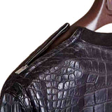 $125K HERMES Crocodile Multi-Zip Black Jumper 48