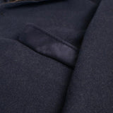 $18K Loro Piana M Sweater Coat Cashmere Double & Castorino Fur Navy blue