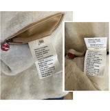 $14K Denim Blue Aviator Jacket 50 Lambskin fur-lined