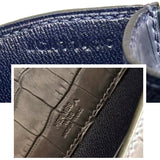 HERMES Sac a depeches 21 Matte Blue Crocodile Porosus Messenger bag Stamp K
