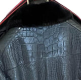 $85K Blue Alligator Jacket 50 Detachable Mink Lining & Collar