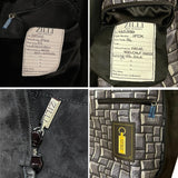 $23K IFOX Black Calf Suede Jacket 54 Detachable Weasel fur lining