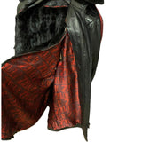 $27K METROPOLIS Black Lambskin & Crocodile Coat 58 Detachable Squirrel fur