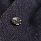 $18K Loro Piana M Sweater Coat Cashmere Double & Castorino Fur Navy blue