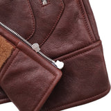 $12,400 BRUNELLO CUCINELLI M Biker Shearling Leather Jacket Brown