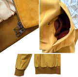 $6,350 Ivy Bomber L Lowered Suede Kidskin Jacket Pecan