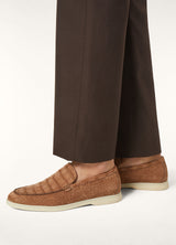 $11,450 Summer Walk Loafer 43 Alligator Nubuck - Umber